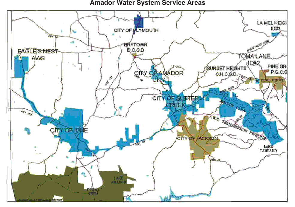 Amador Water System Service Area Map