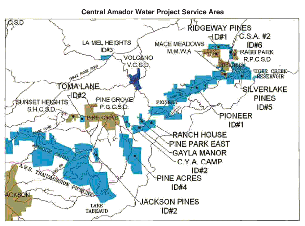 CAWP Service Area Map